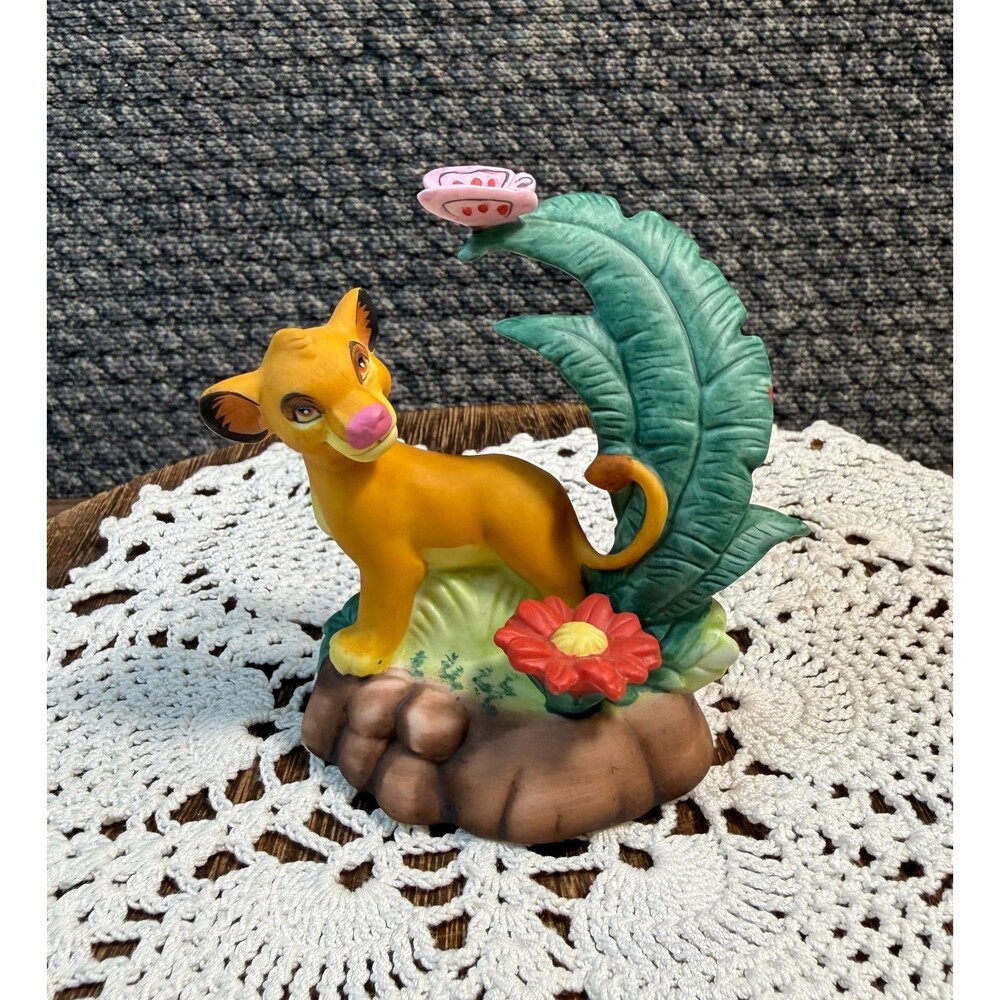 Disney Grolier Simba The Lion King Porcelain Ceramic Figurine 3"